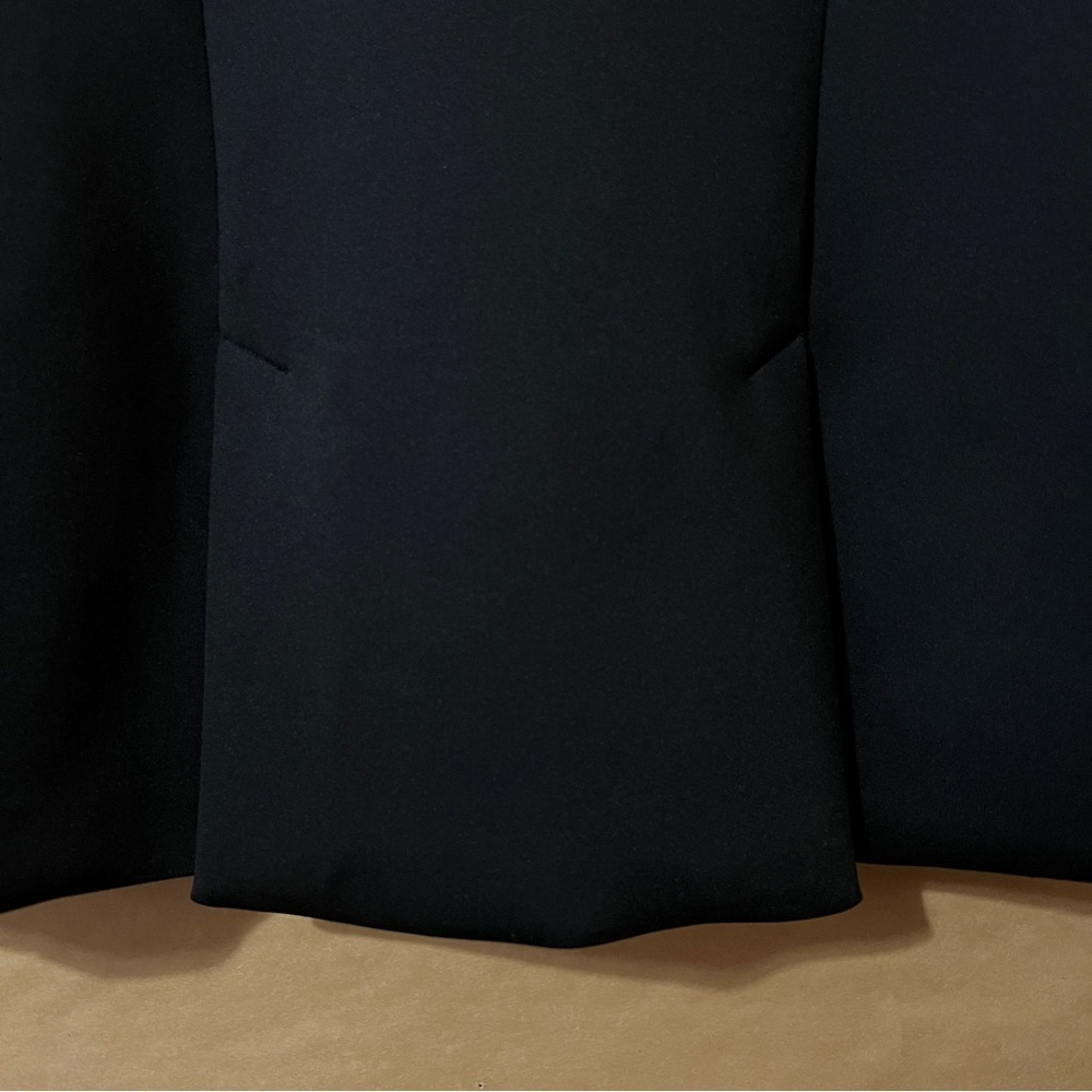 Aday Soft Power Blazer Jacket Scuba Knit Notched Lapel Snap Front Black Size XS - Picture 12 of 14